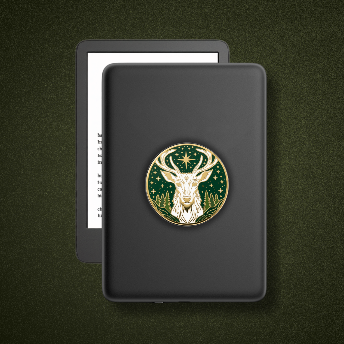 Magnetic Kindle & Phone Grip - Evergreen