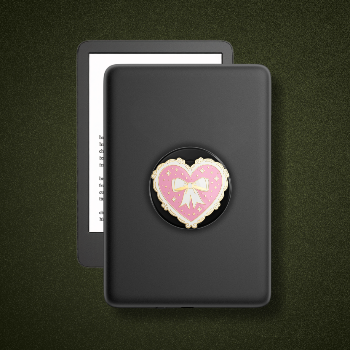 Magnetic Kindle & Phone Grip  - Pink Coquette
