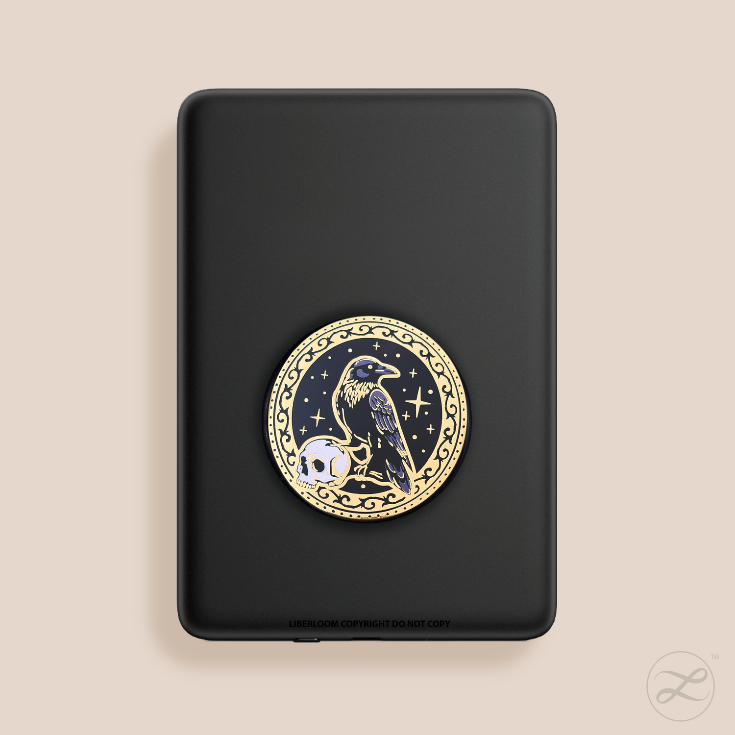 Magnetic Kindle & Phone Grip  - Nevermore Gold