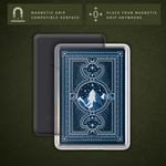 Clear Kindle case with a navy and blue starlit mountain design and a fully magnetic back