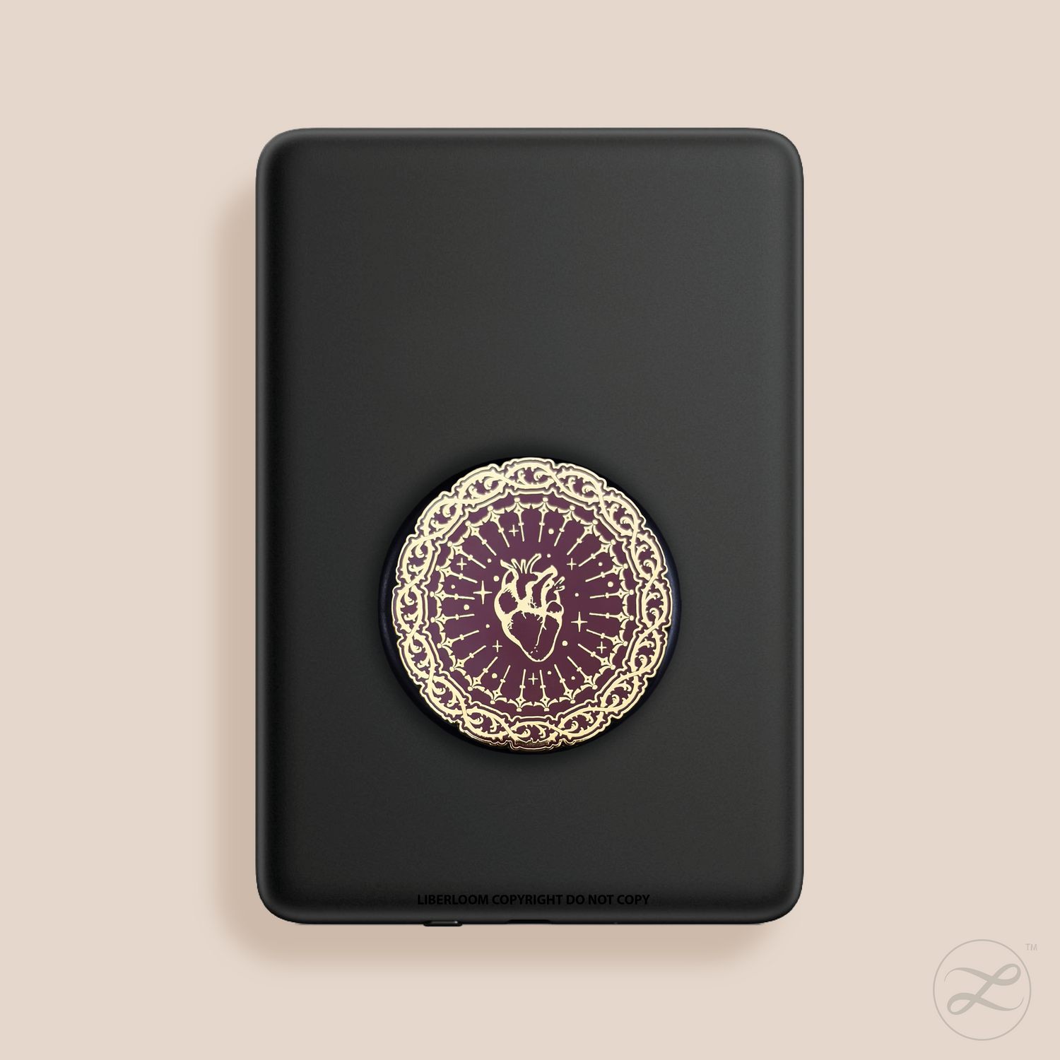 Magnetic Kindle & Phone Grip  - Wicked Heart Gold