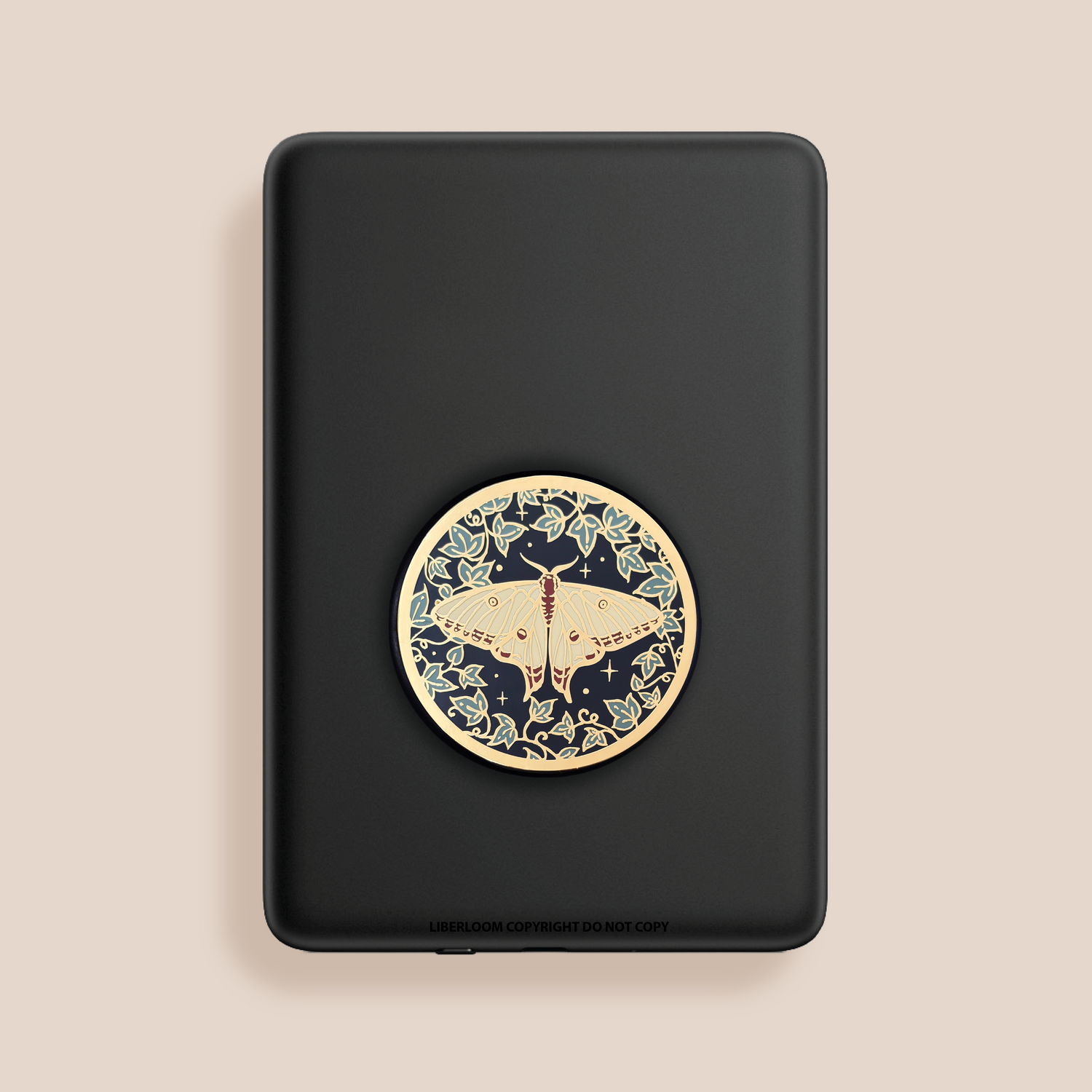 Magnetic Kindle & Phone Grip  - Wildwood Moth